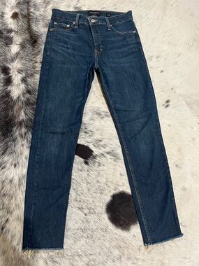 Lucky Brand high rise Slim straight Jeans in Dark Blue Wash